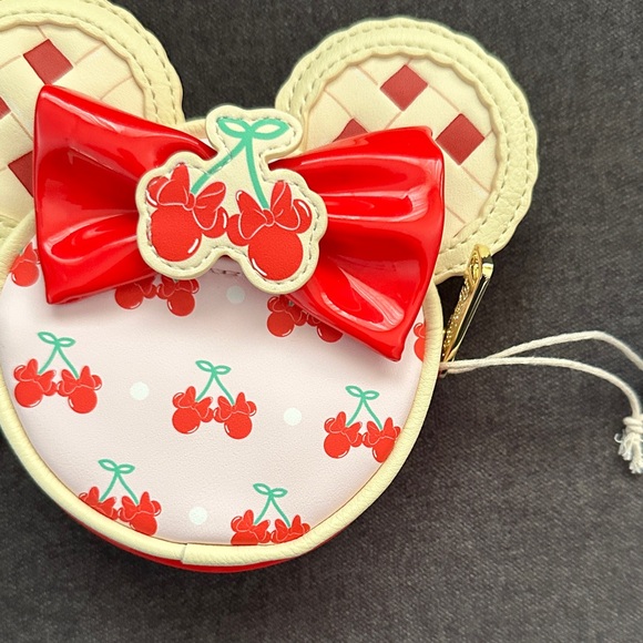 Disney Loungefly  Cherry Mickey Ears Coin Purse - Yellow Pink - Picture 6 of 9